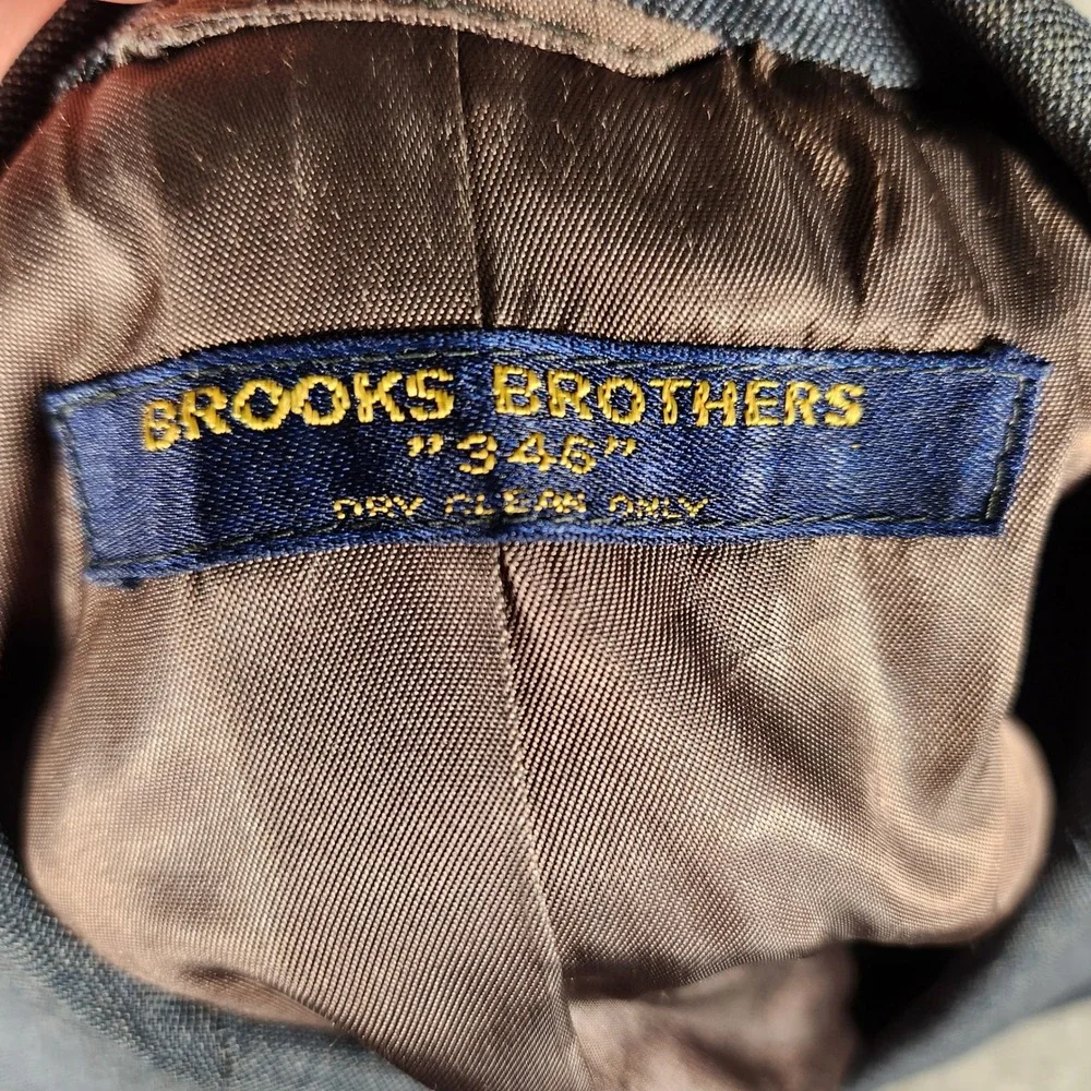 Brooks Brothers Blazer Mens 42R Gray Excellent 2 Button 346 Sport‎ Coat Vintage